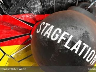 Stagflation vor Deutschlandflagge