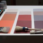 Trendfarben mit Pinsel
