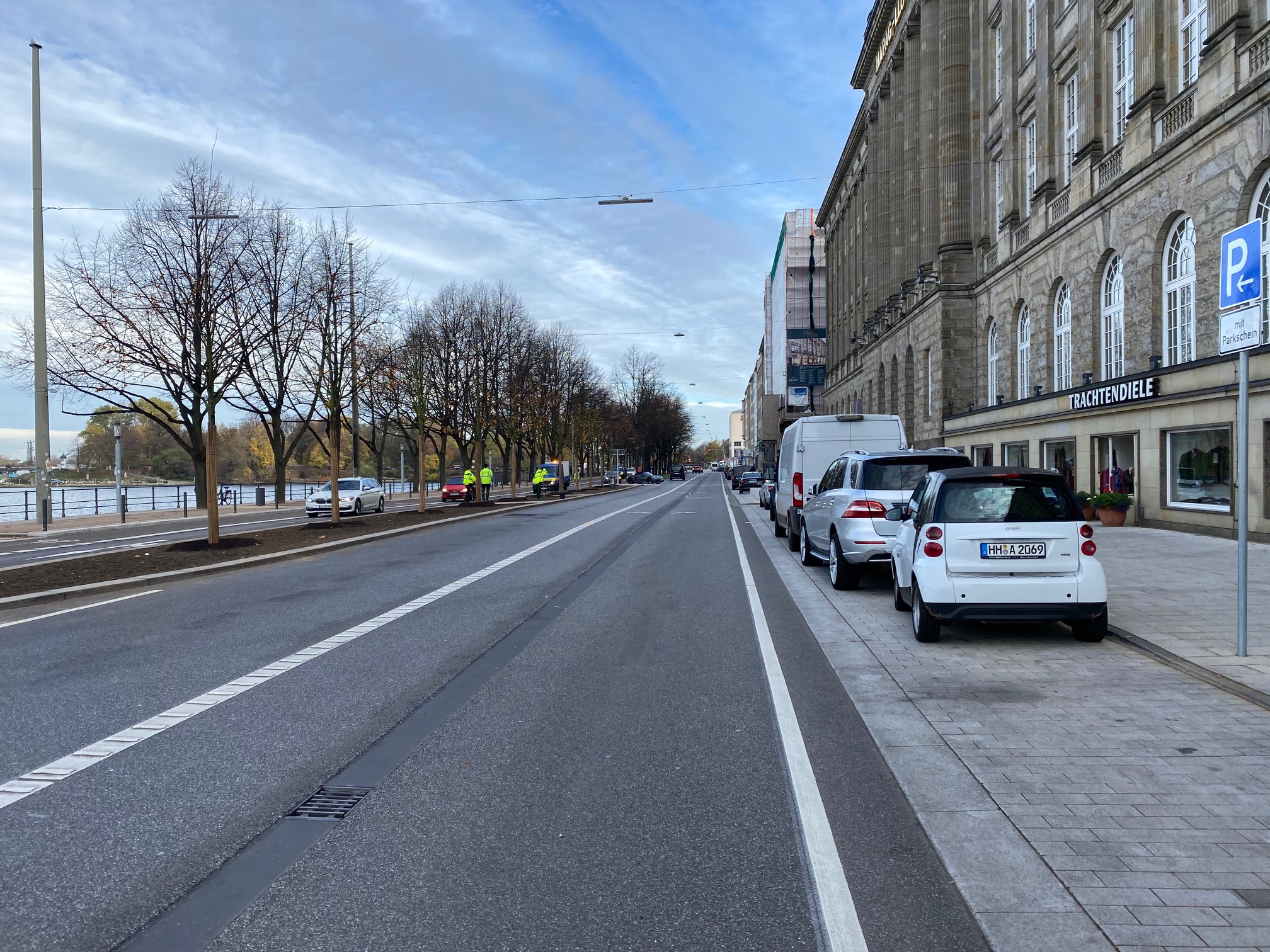 Besonders in der Innenstadt in Hamburg wie am Ballindamm 