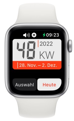 Kalenderwochenanzeige auf der Apple Watch®