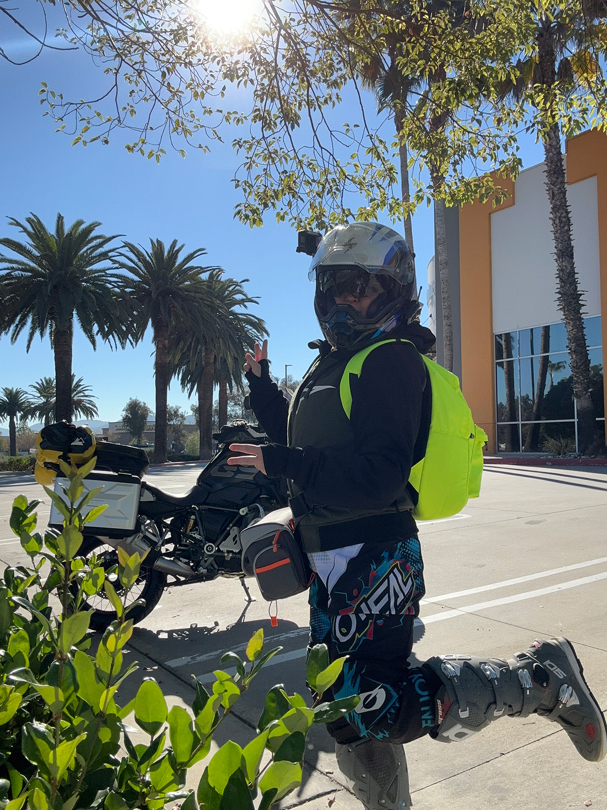 Natella Borgetti auf dem Motorrad