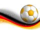 Fussball vor den Deutschlandfarben