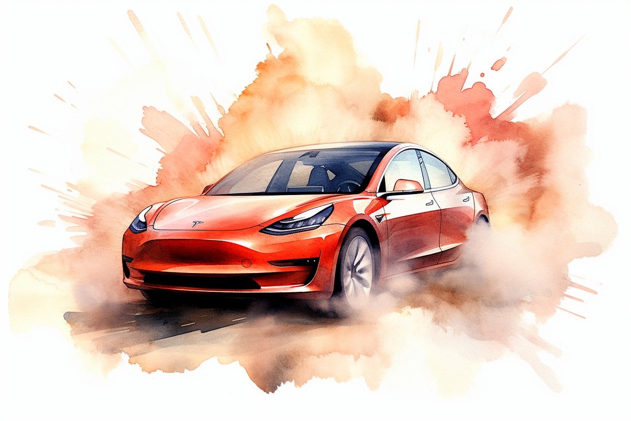 Zeichnung von einem Tesla car-gca6f61109_1280 | Zeichnung von einem Tesla