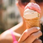 Eiskugeln in der Waffel