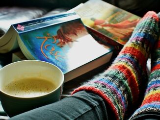 Relax, Kaffee, Buch, Socken