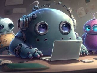 Roboter am Laptop