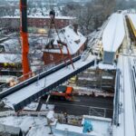 Die letzte der vier neuen Brücken (U1 Wandsbek-Gartenstadt) wurde eingehoben