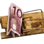 10-€-Schein in Mausefalle