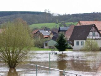 AI generiertes Bild von Hochwasser