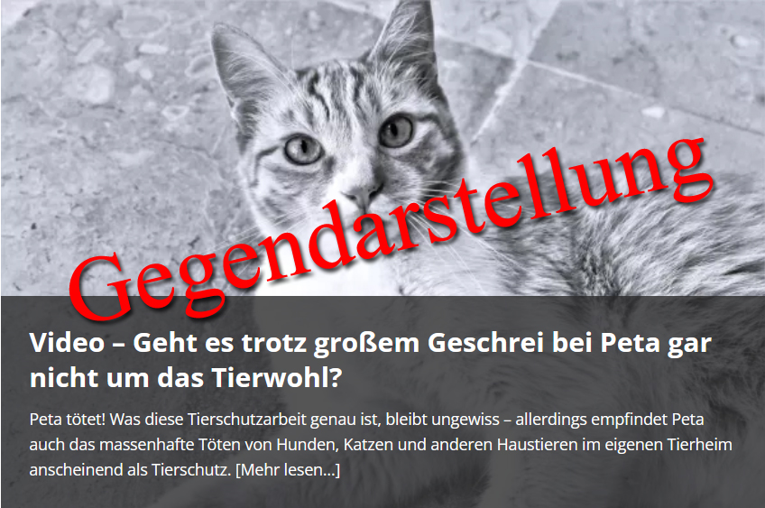 Peta-Gegendarstellung
