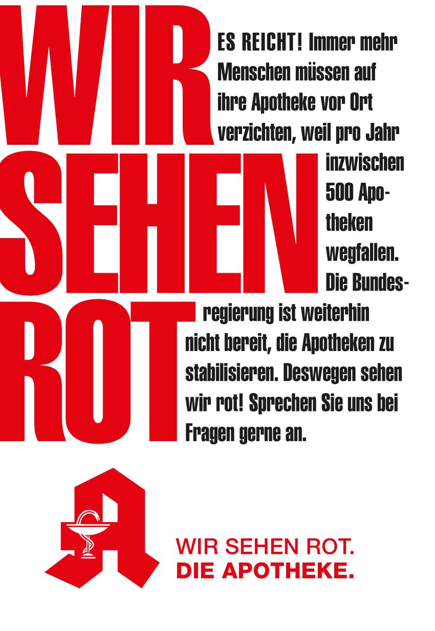 Apotheken in ganz Deutschland sehen rot