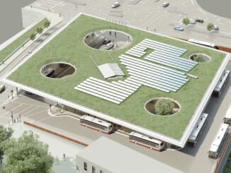 Projekt des hochmodernen ZOB Harburg