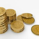 Bitcoinmünzen gestapelt