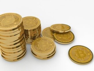 Bitcoinmünzen gestapelt