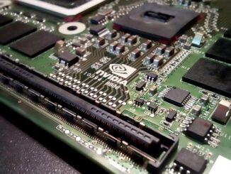 Computerplatine mit Chip von Nvidia