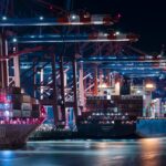 Hafenlogistik und Container