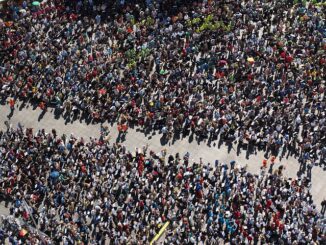 Menschen auf einer Demonstration