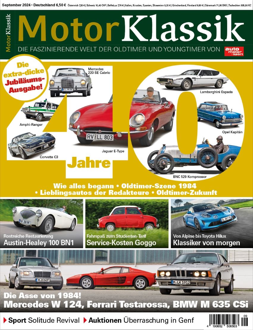 Motor Klassik Jubiläumsausgabe 9/2024 | Motor Klassik Jubiläumsausgabe 9/2024