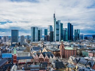 Skyline von Frankfurt/M mit dem Bankenviertel