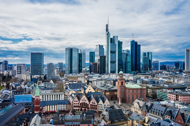 Skyline von Frankfurt/M mit dem Bankenviertel