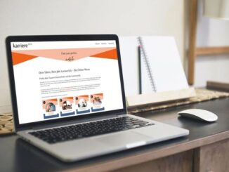 Laptop zur Online-Karrieremesse