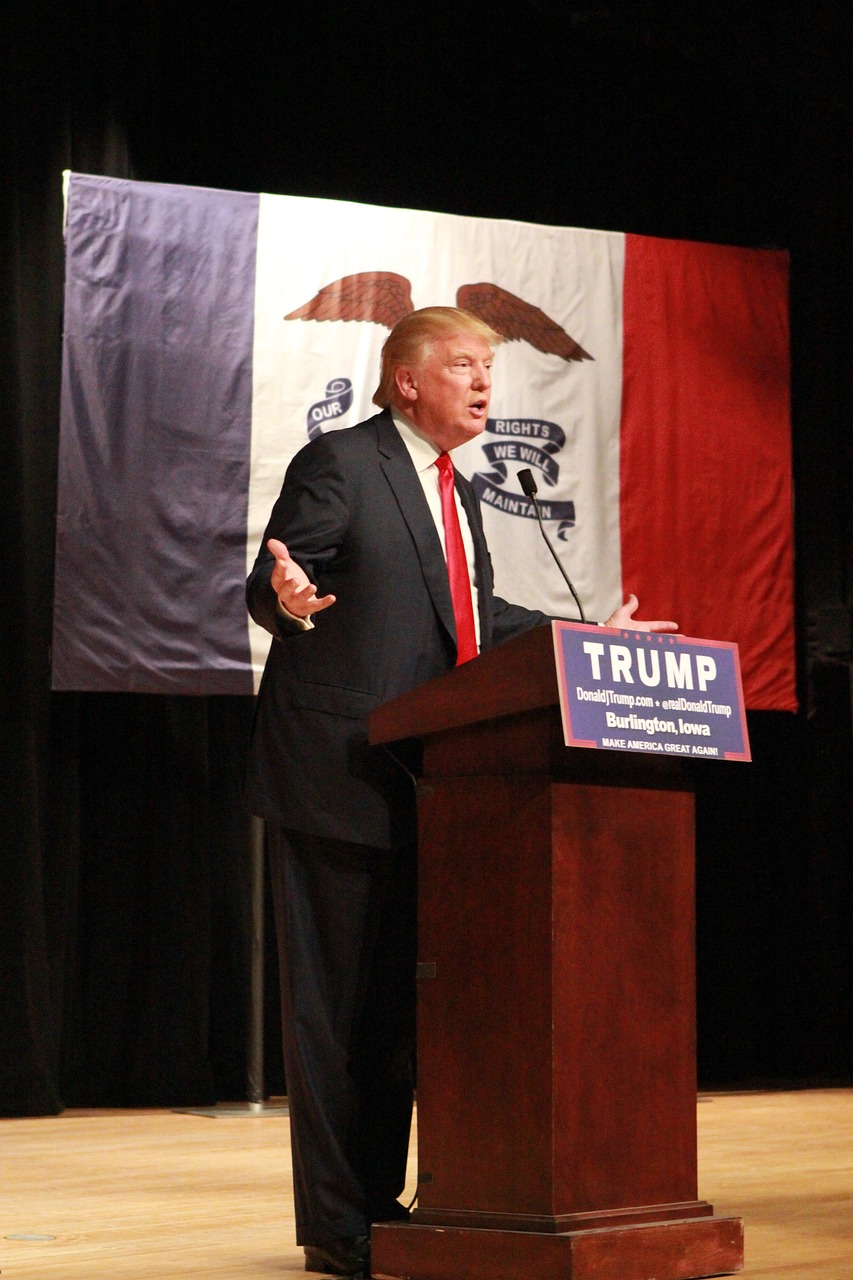 Donald- Trump hält Rede