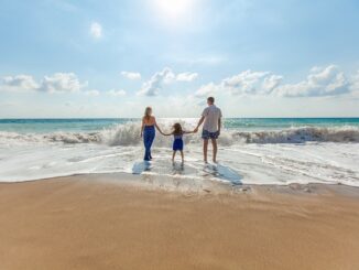 Familie am Strand