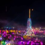 Nächtlicher Blick auf deas Festival Airbeat One