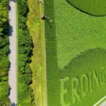 Angesätes "1-Milliarden-Liter" großes Weißbierglas