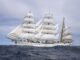 Segelschulschiff Gorch Fock unter Vollsegel auf dem Atlantik