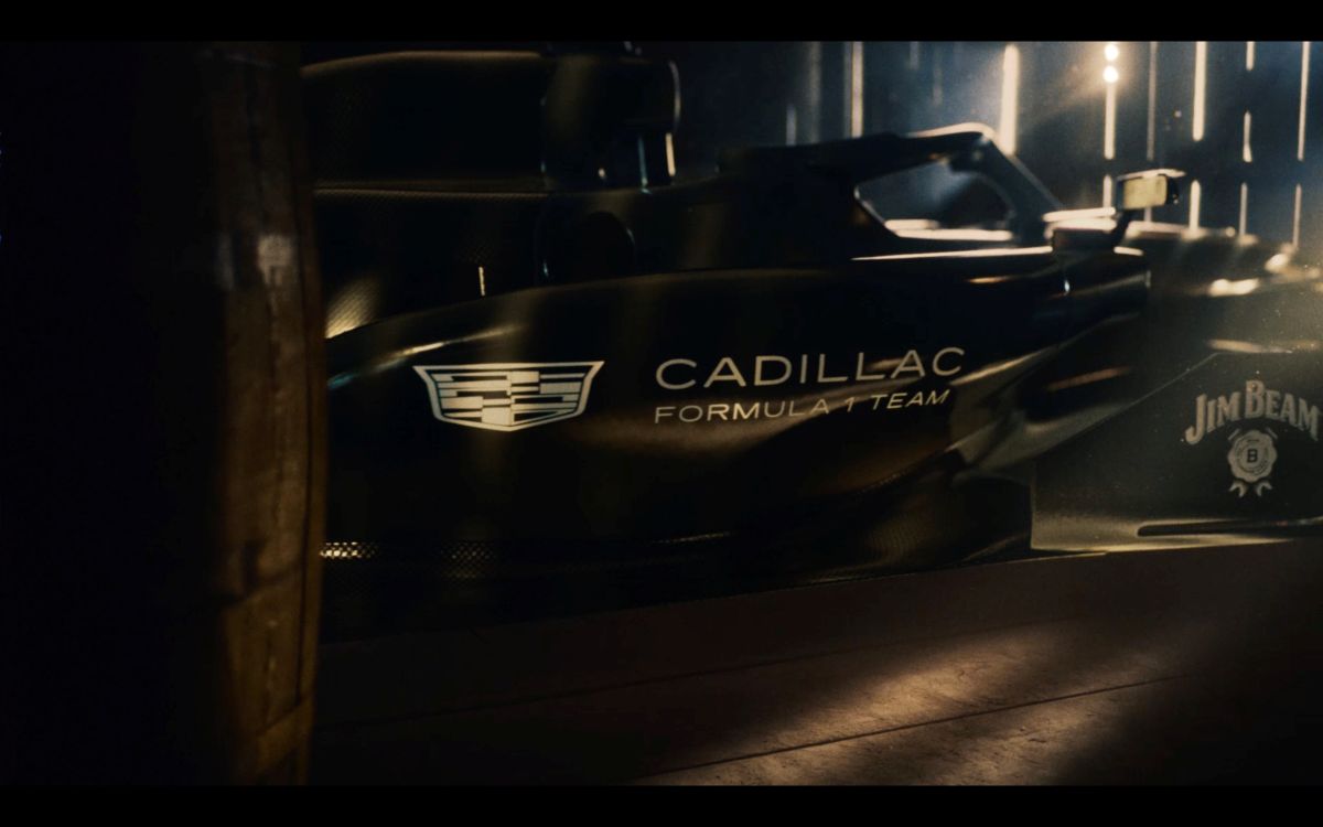 Car side panel von Jim Beam und Cadillac Formel-1-Team