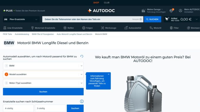 Screenshot Website Autodoc Berlin