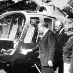 ADAC Präsident Franz Stadler und Bundesverteidigungsminister Georg Leber weihen 1970 den "Christoph" ein