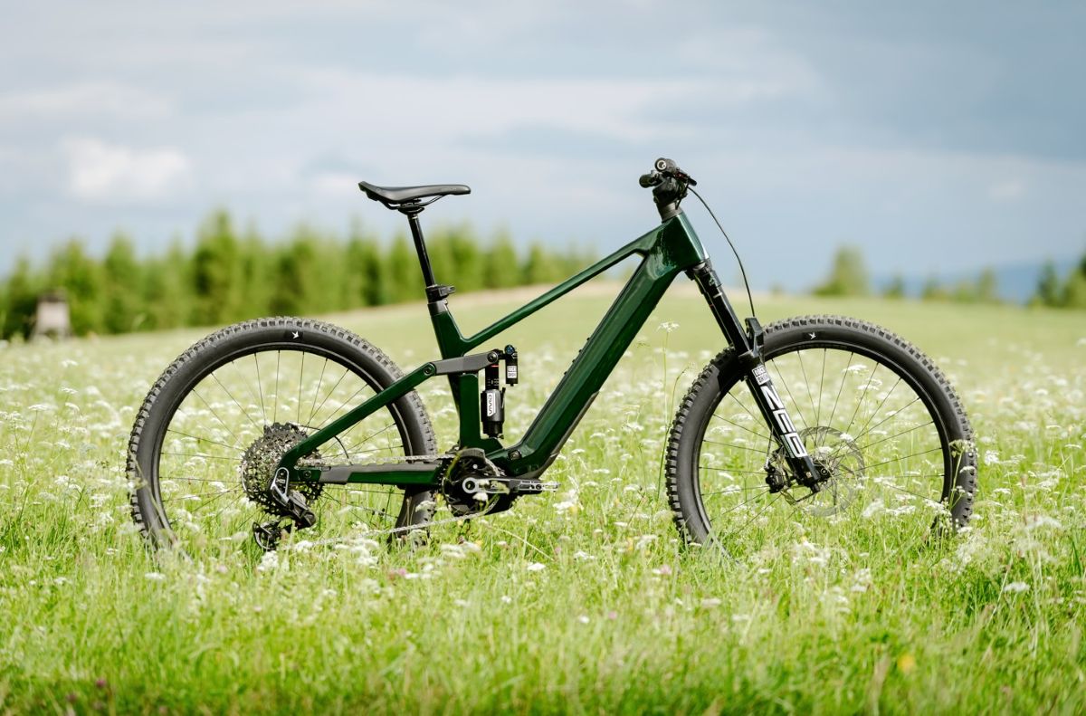 Das neue Fahrrad Slab Plus auf der Wiese | Das neue Fahrrad Slab Plus auf der Wiese