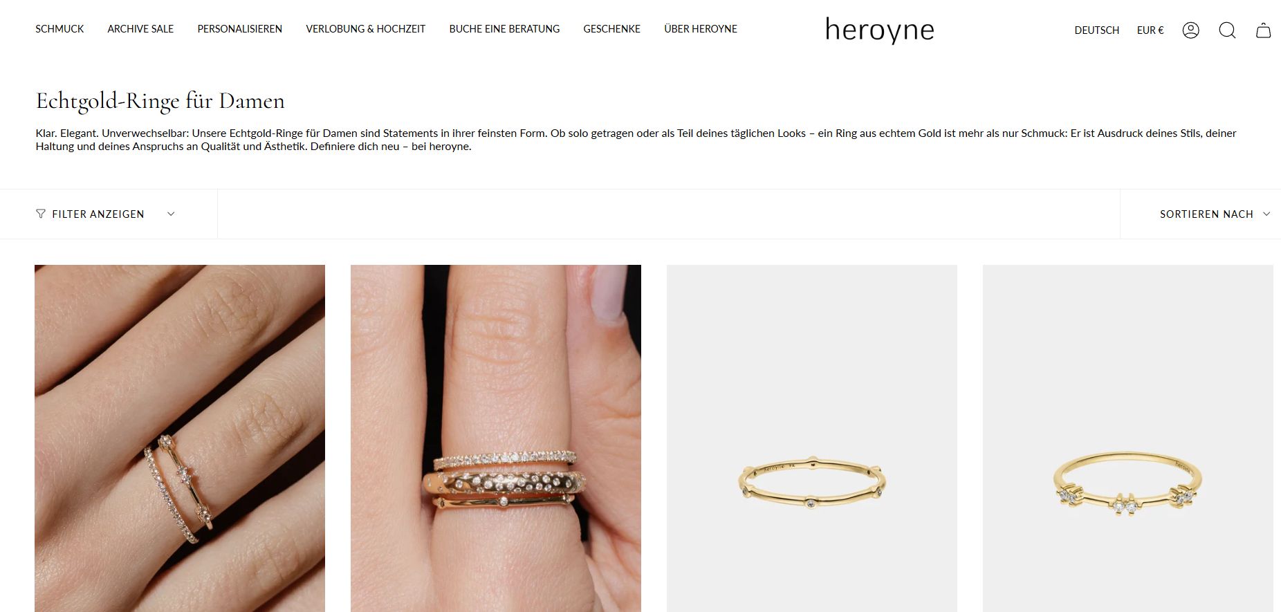 Screenshot Heroyne Website