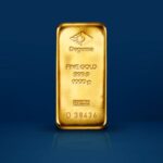 1000 g Degussa Goldbarren gegossen