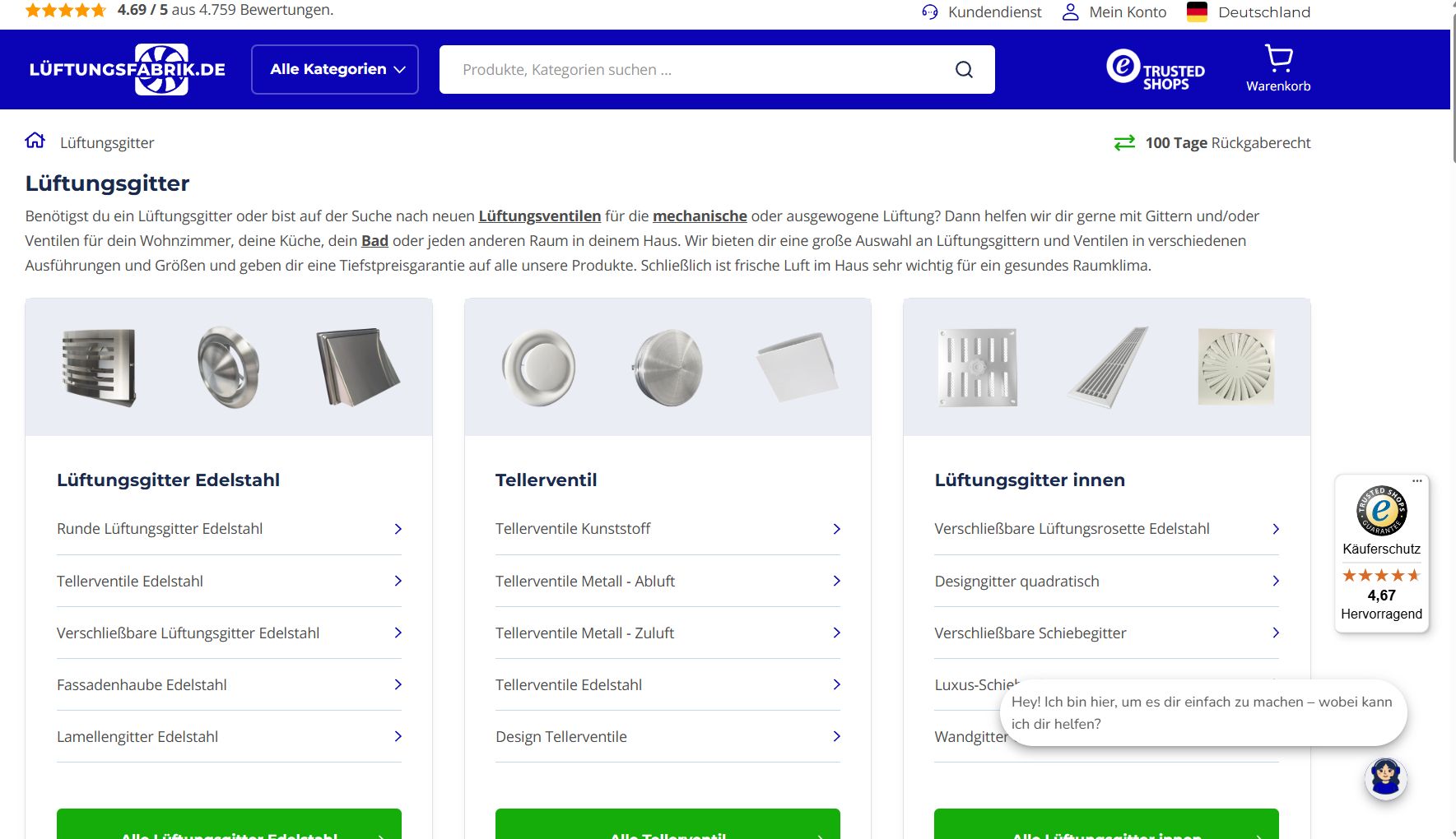 Gute Lüftungsgitter helfen Energie sparen