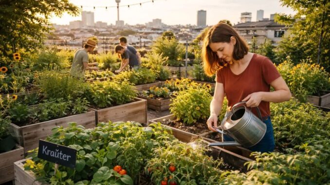 Urban Gardening im Gemeinschaftsgarten in Berlin