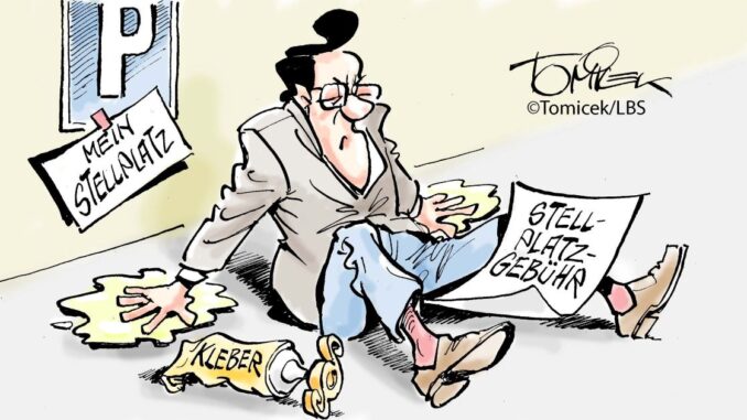 „Stellplatzkleber“ will seinen Parkplatz