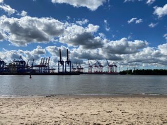 Der Elbstrand nähe Övelgönne ist nicht nur für Touristen ein Highlight