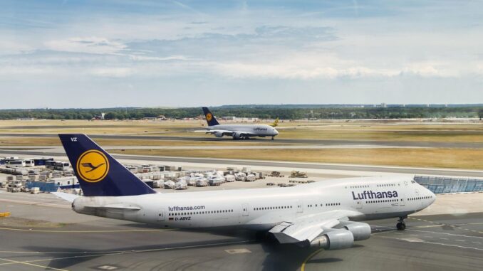 Lufthansa-Jets am Flughafen