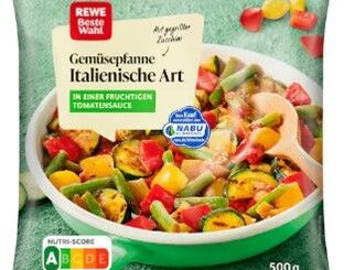 Rewe Beste Wahl, Italienisches Pfannengemüse, 500g, L 6009 MHD 01.2028