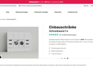 Einbauschrank für Waschmaschine: Minimalistisches Design