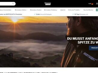 Screenshot Website Beheizbare Kleidung