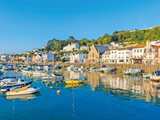 Sommermorgen in Village of Saint Aubin, Jersey