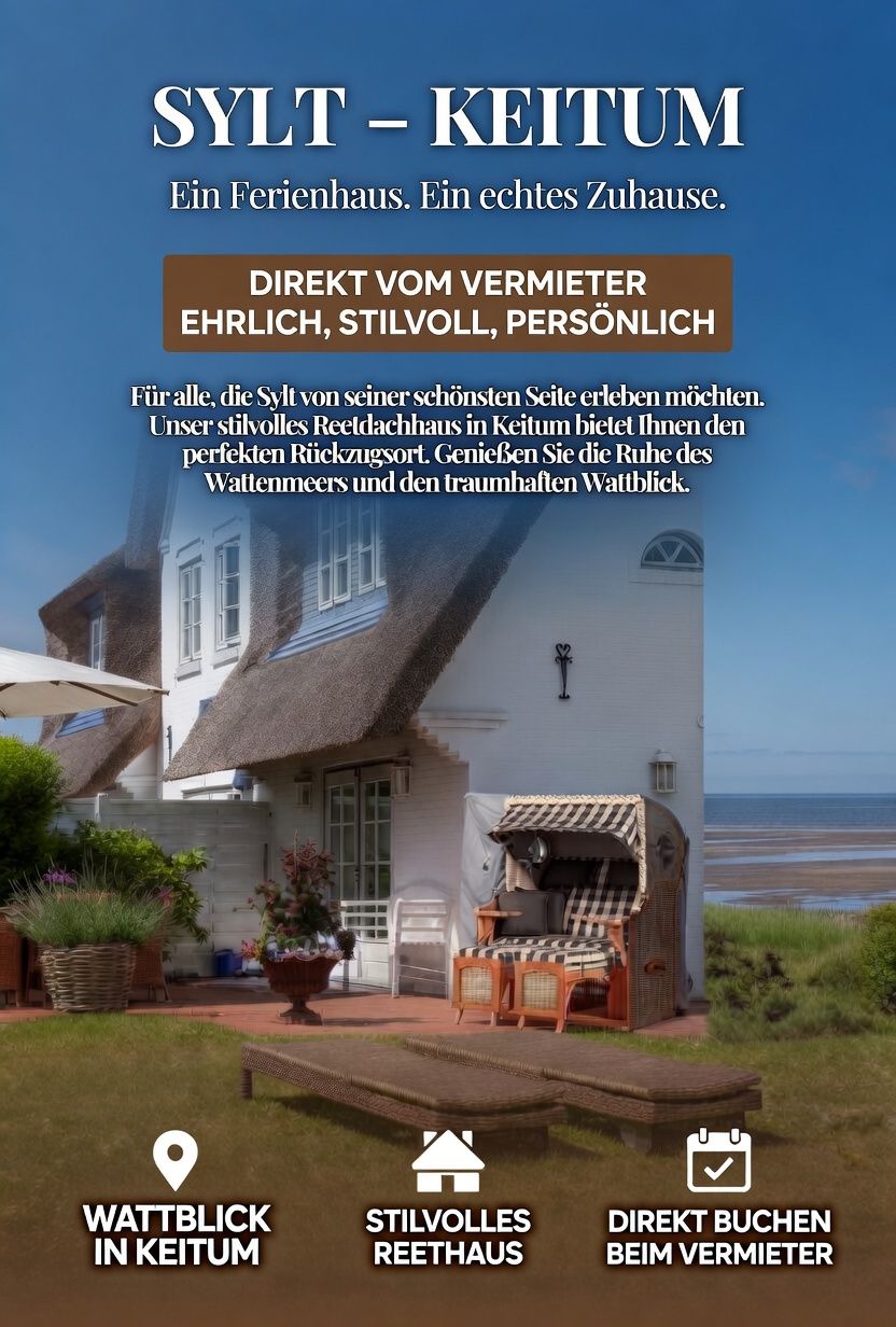 Haus Klentertal Keitum mit Wattblick