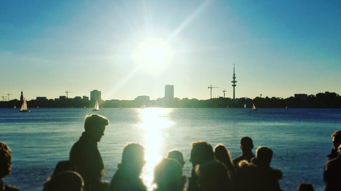 Hamburg Blick über die Alster