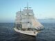 Segelschulschiff Gorch Fock in voller Takelage am 28.03.2025