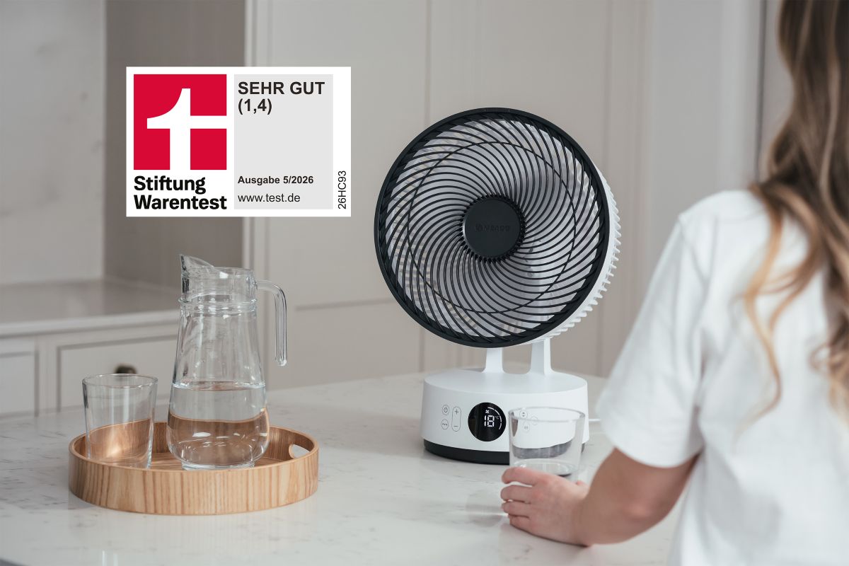 Bestes und einziges Ergebnis mit der Note "sehr gut" im aktuellen Ventilatoren-Test 06/2026