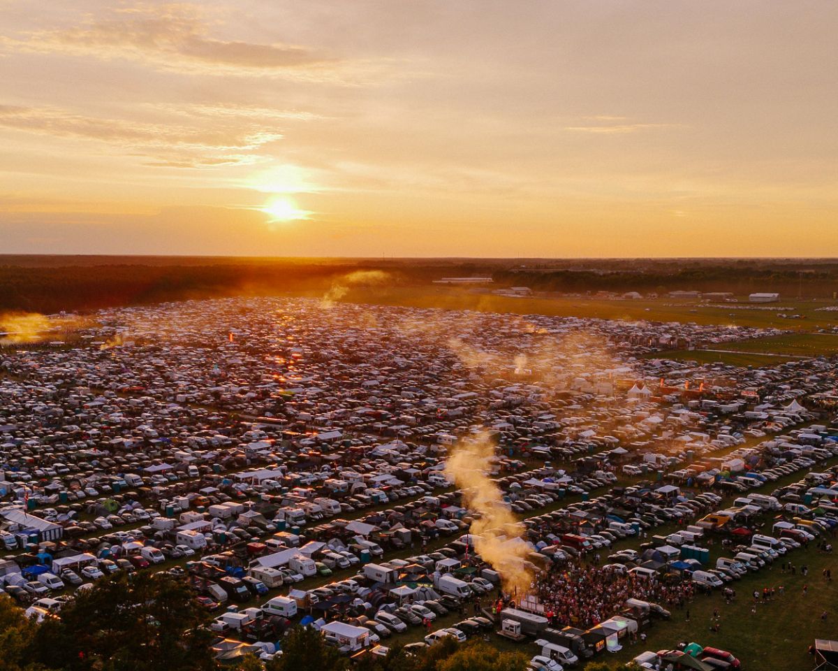 Camping des Airbeat One aus der Luft